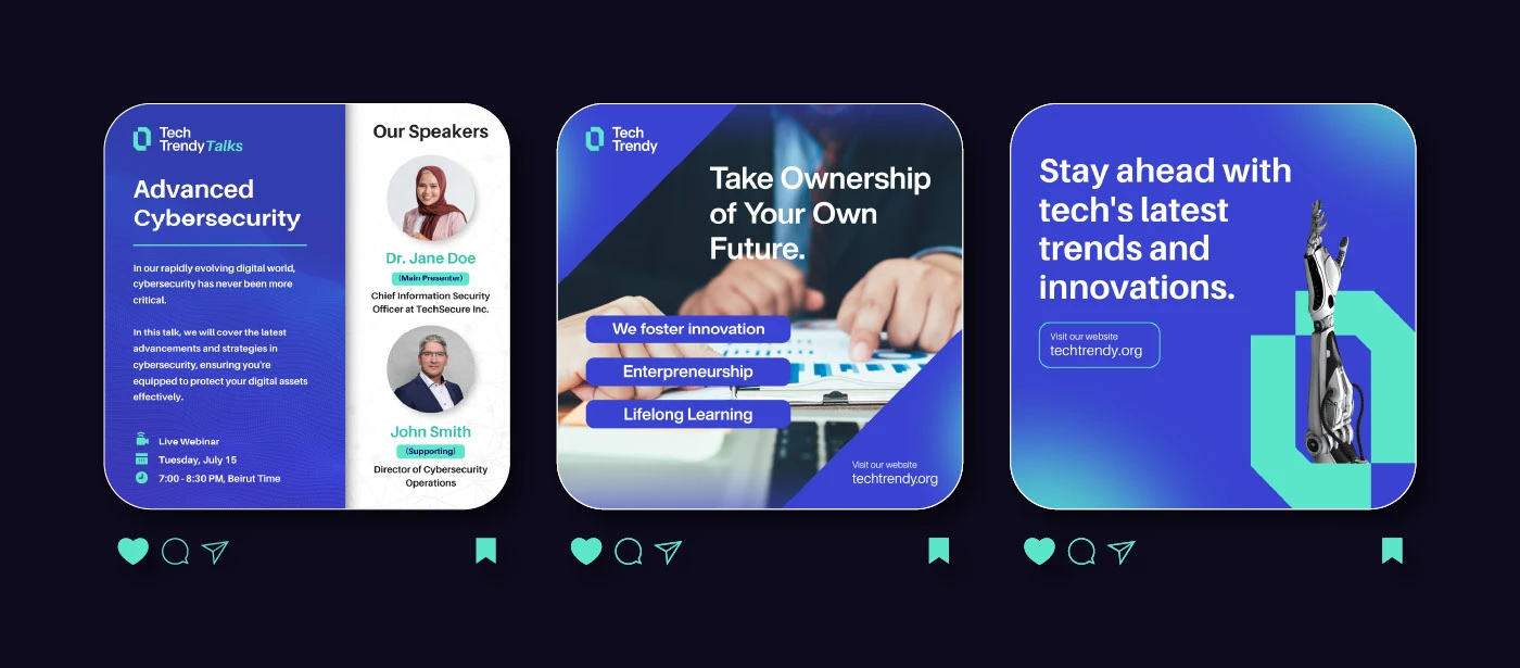 تصميم هوية بصرية – Tech Trendy